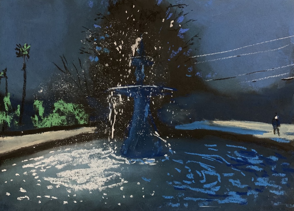 湊の見える丘公園の噴水